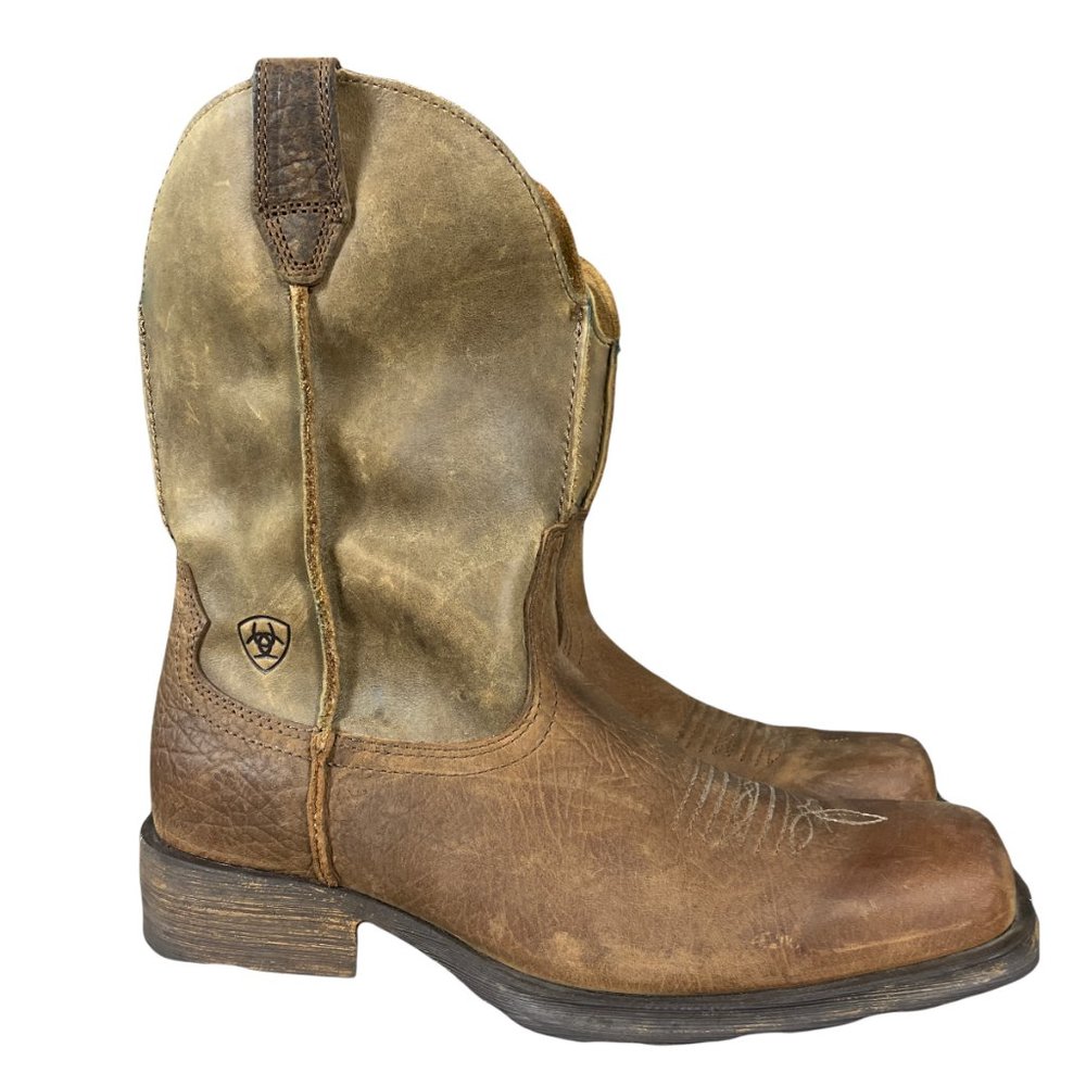 Ariat Rambler Mens 9.5 Earth Brown Western Cowboy Boots 10002317 - Picture 1 of 11